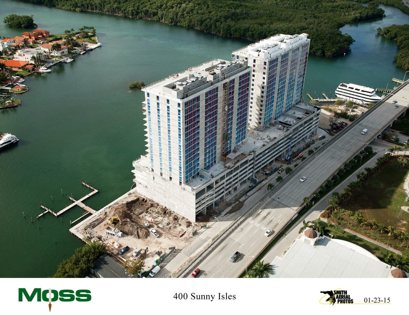 Aerial View of Past Moss Condos Project in Miami, Florida.